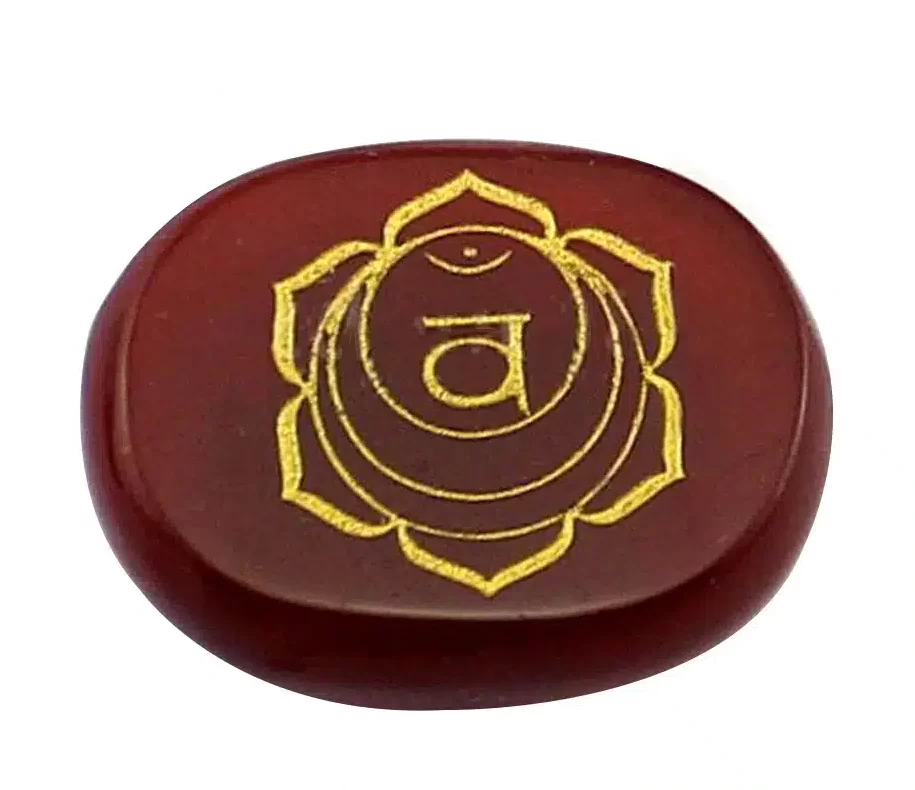 the Root Chakra (Muladhara) Red Jasper Stone is to visually represent and evoke a sense of grounding, stability, and the foundational energy associated with the Root Chakra. This image aims to convey the healing and balancing properties of the red jasper stone in relation to the Root Chakra, which is responsible for anchoring individuals to the earth, fostering feelings of safety, and supporting physical and spiritual energy. The image serves as a visual aid for meditation, chakra healing, and understanding the significance of the Root Chakra in one's overall well-being.